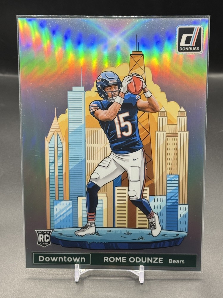 2024 Panini Donruss Rome Odunze Rookie Oversized Downtown Card