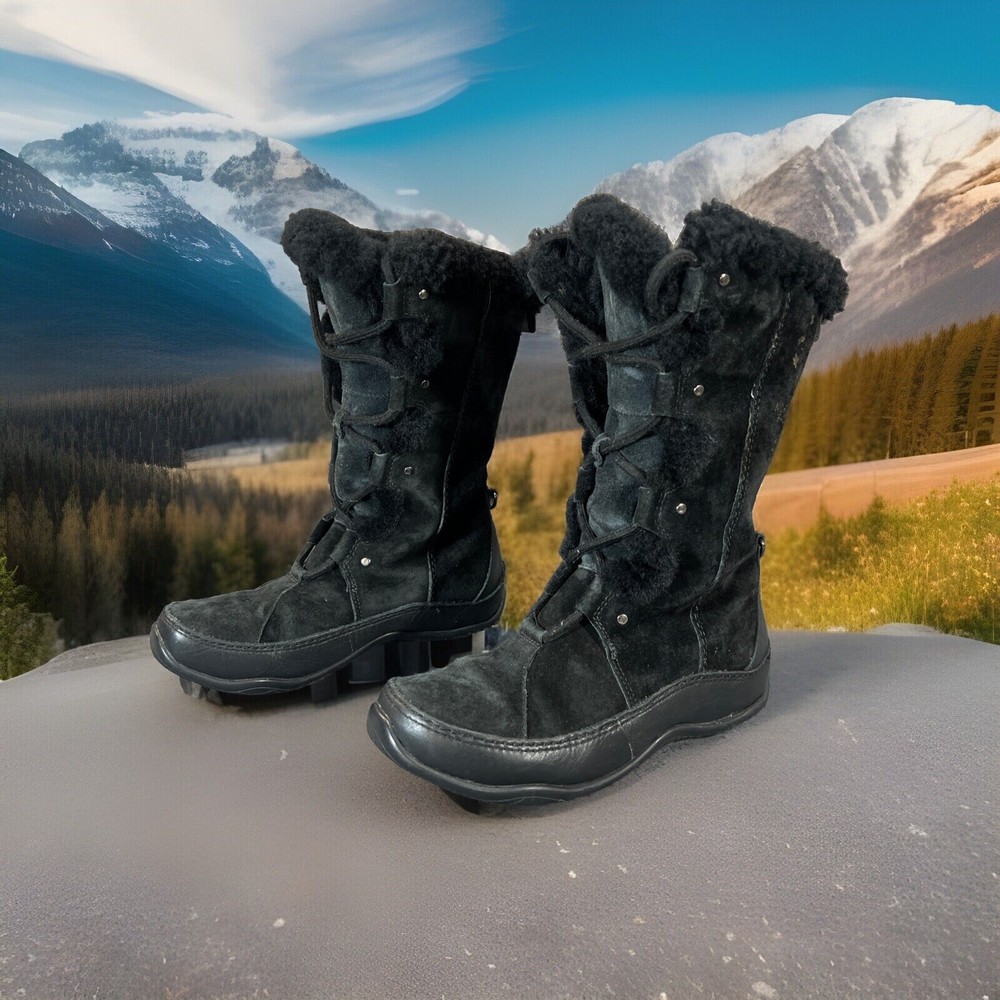 North Face Abby III Insulated Winter Snow Boots for Women Black US 6 Lace-Up