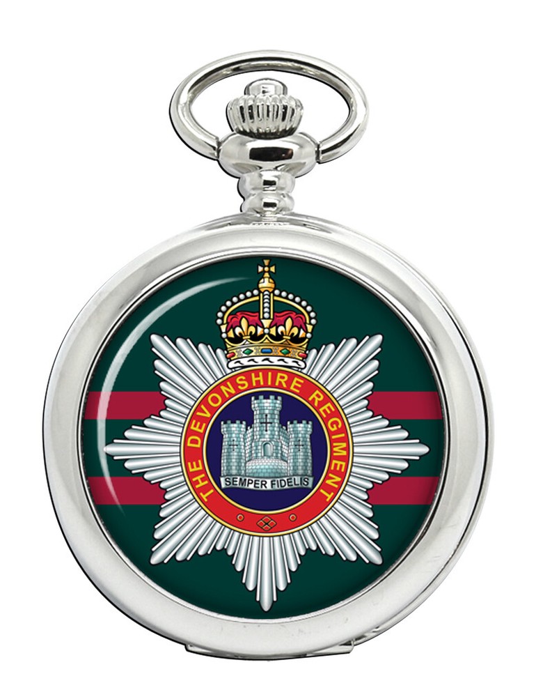 British Army Devonshire Regiment Vintage Military Pocket Watch