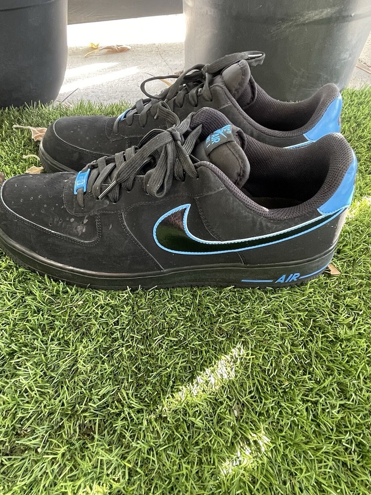 Size 13 - Nike Air Force 1 Low Black Photo Blue Mint
