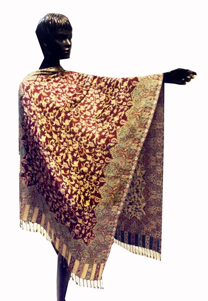 Valentine's Day Oversize Silk Shawl Scarf Wrap or Table Throw-image