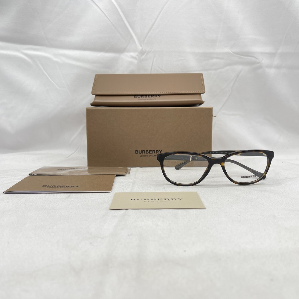 Burberry Womens BE2172 Square Full Rim Eyeglasses in Havana Check