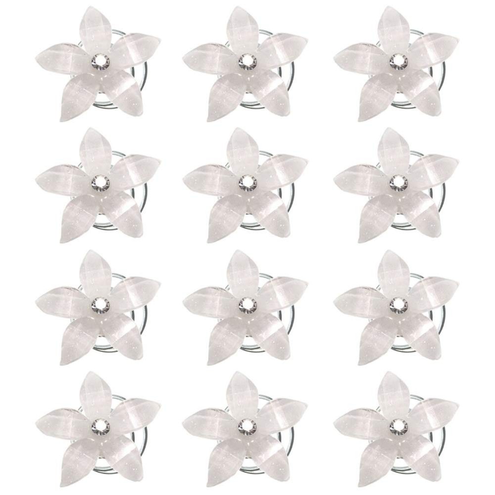 10 Crystal Flower Hair Pins for Women Girls Twisted Spiral Hair Clips