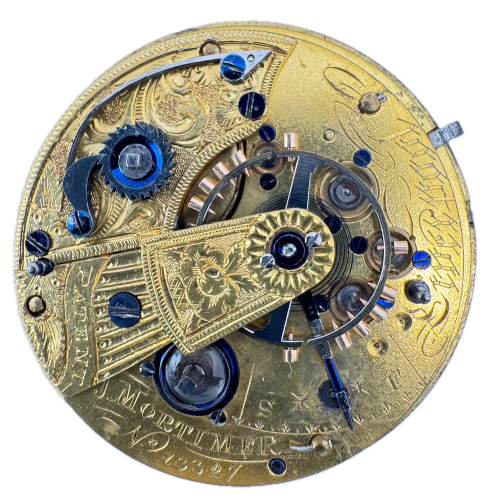 Antique 45m J. Mortimer Liverpool Key Wind Fusee Pocket Watch Movement England