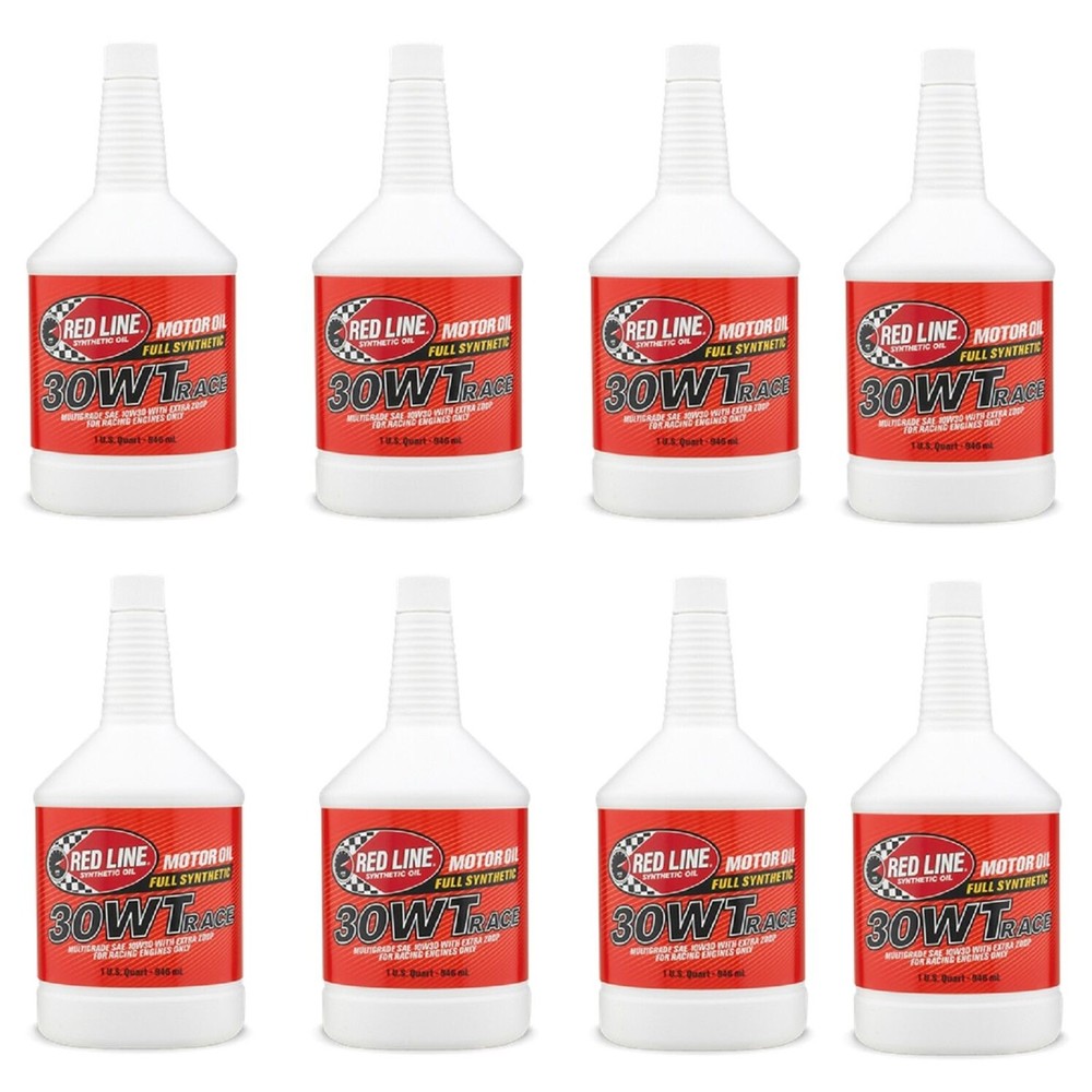 Red Line 10W30 30WT Drag Race Motor Oil 1-Quart - Pack of 8 10304