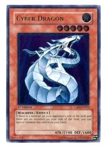 Cyber Dragon 1st Edition Ultimate Rare CRV-EN015 Yugioh Card Free Shipping-image