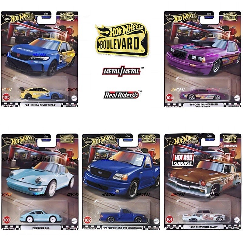 Hot Wheels Boulevard 2024 Set of 5 Cars GJT68-979 W 1/64