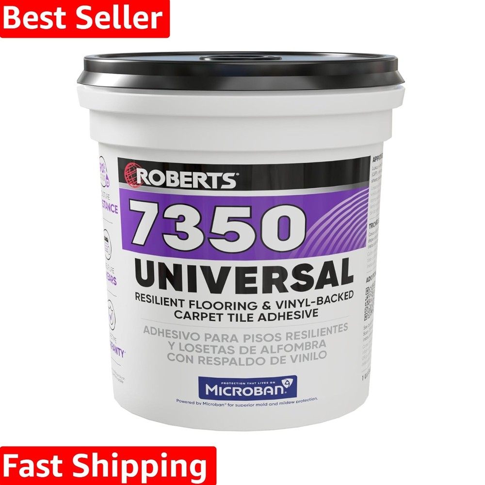 Resilient Flooring Adhesive - 1 Gal, Microban Protected for Durability