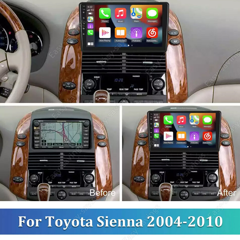 For Toyota Sienna 2004-2010 Android 13 Apple Carplay Car Radio Stereo GPS Navi