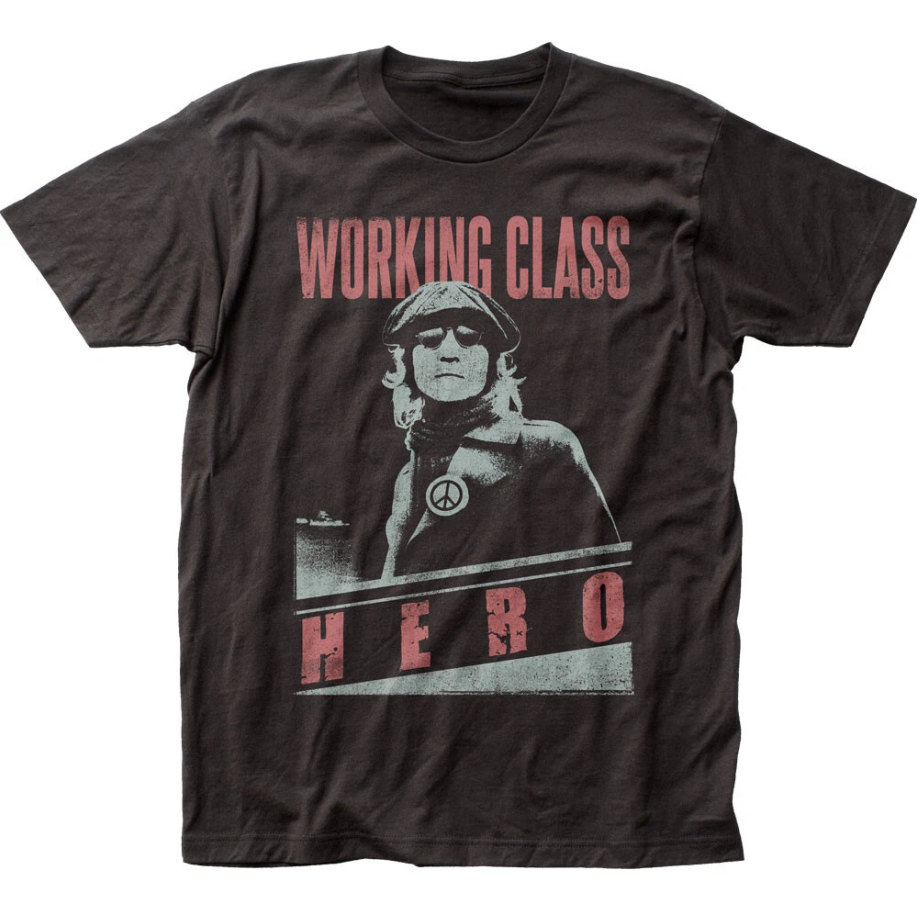 John Lennon Working Mens T Shirt Rock and Roll Music Classic Band Tee New Black