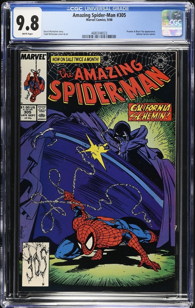 Amazing Spider-Man #305 CGC 9.8 Prowler & Black Fox App. Todd McFarlane 1988