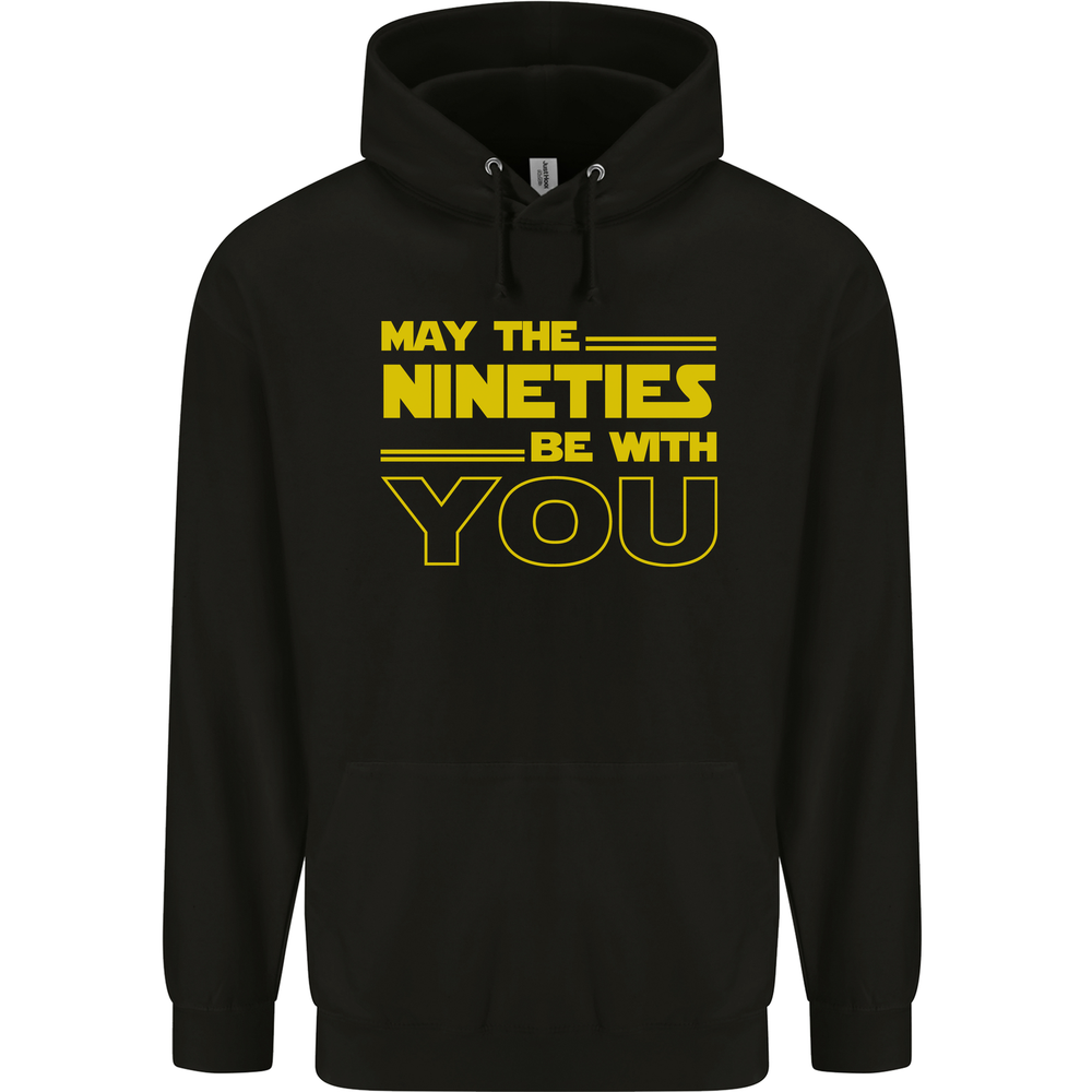 May the 90s Nineties Be With You Sci-Fi Mens 80% Cotton Hoodie