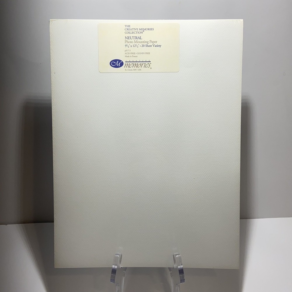 Creative Memories Photo Mounting Paper Pack 9.5x12.5 Neutral Sealed