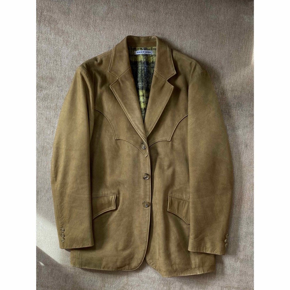 SEVEN BY SEVEN Genuine Cowhide Leather Jacket for Men and Women