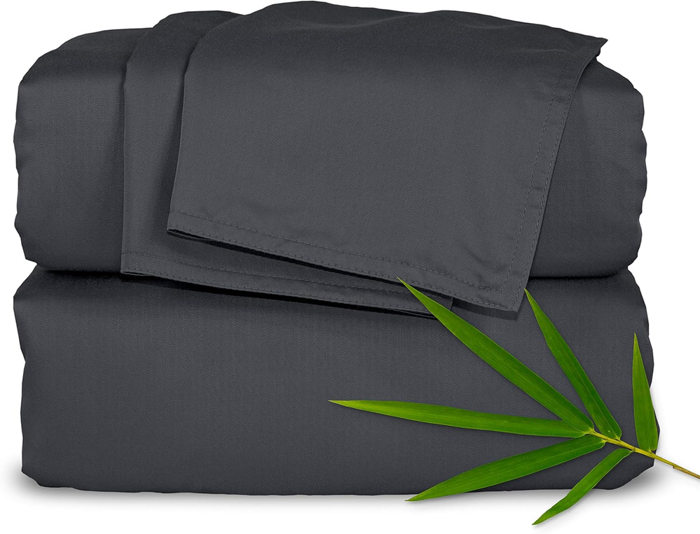 King Sheets by , Genuine 100% Organic Viscose Derived from Bamboo Bed Sheet Set,