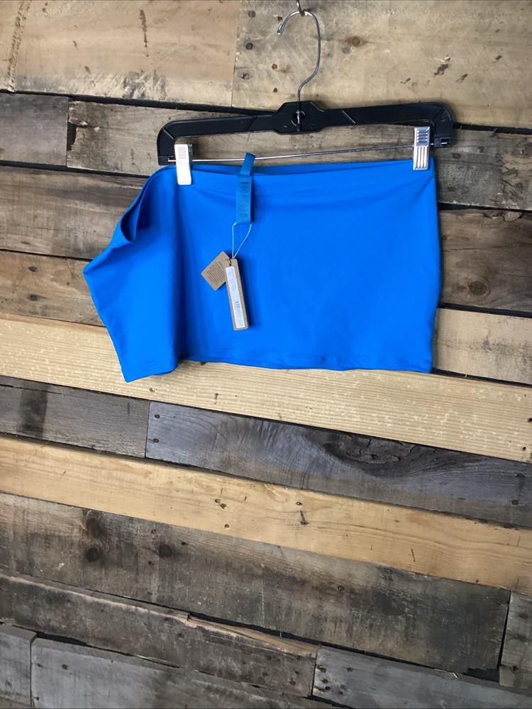 Skims Recycled Swim Micro Mini Skirt Turquoise Size Large