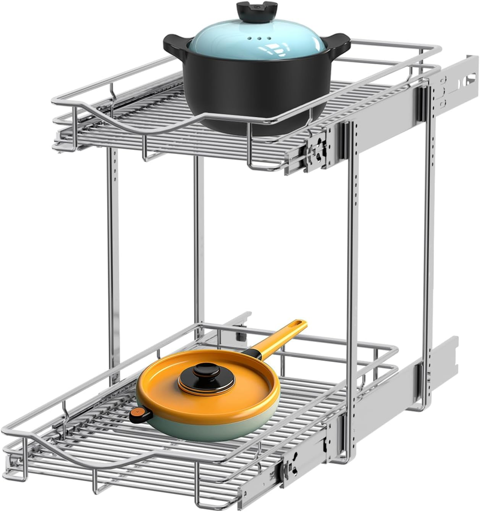 2 Tier Pull Out Cabinet Organizer (11