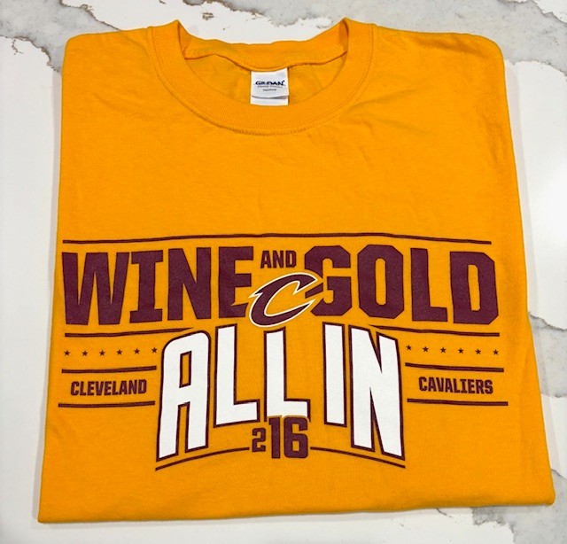 Cleveland Cavaliers Wine & Gold All In 216 Tee Shirt SGA NBA Size XL