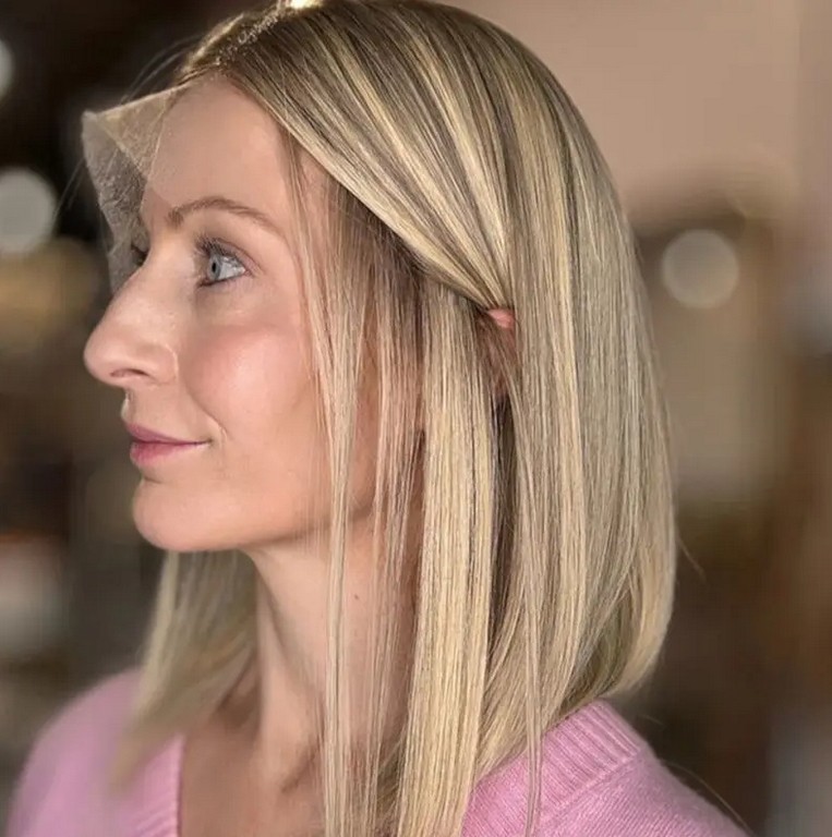 Ombre Honey Blonde Brown Highlights 100% Human Hair 13x4 Lace Front Wigs