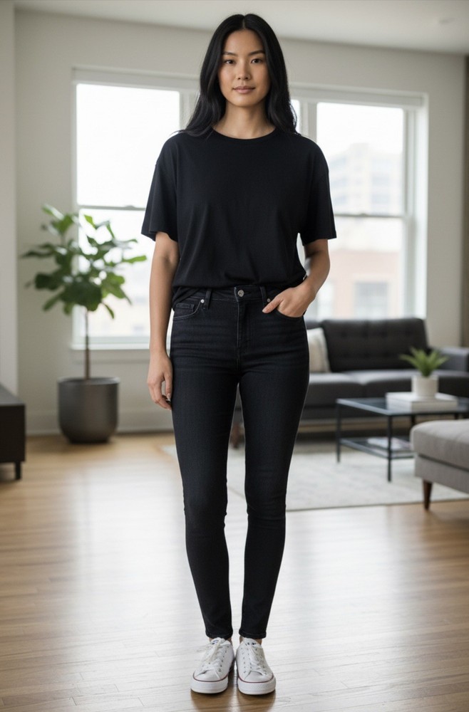 Zara Women’s SZ 4 High Rise Skinny Jeans Denim Black Join Life New