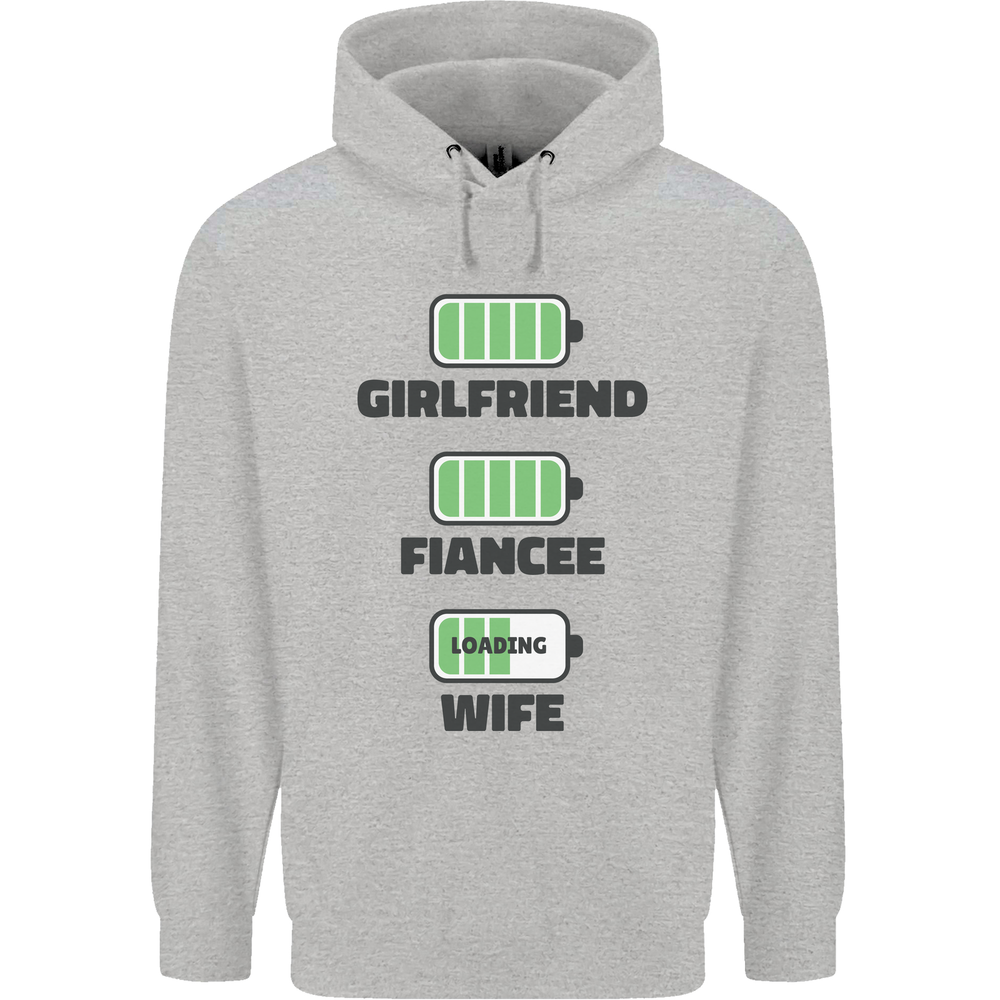 Girlfriend Fiance Wife Loading Engagement Mens 80% Cotton Hoodie