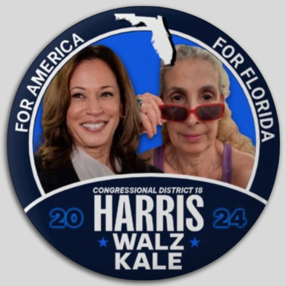 Kamala Harris Andrea Kale Congress Pin Button Jugate Florida Democrat Pres