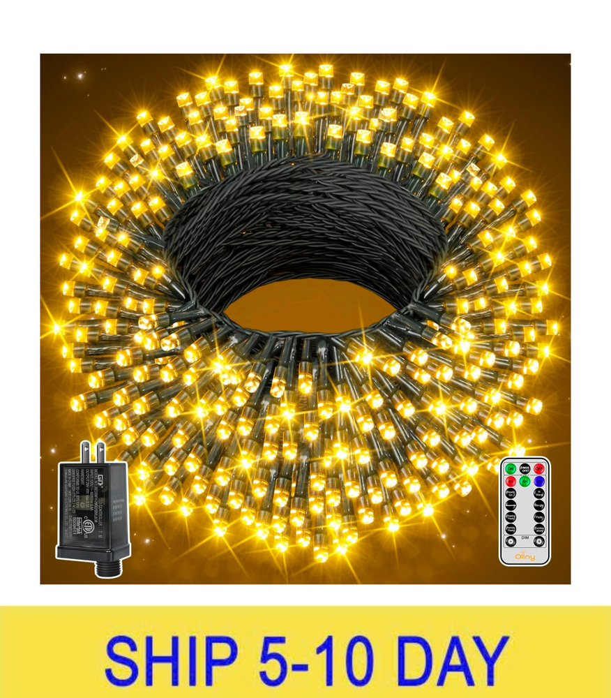 Ollny 262FT 800LED Christmas Lights with Timer for Outdoor Tree Decorations