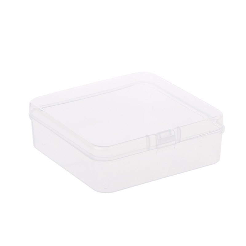 Small Transparent Plastic Storage Box Clear Square Multipurpose Display for Cas