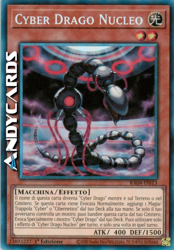 CYBER DRAGON CORE Rare Prismatic Collector 1st Edition RA04 IT013