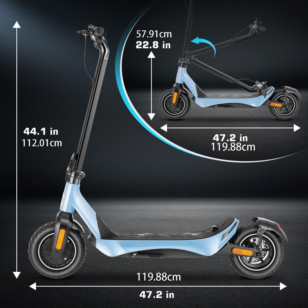 500W ADULT ELECTRIC SCOOTER LONG-RANGE FOLDING E-SCOOTER SAFE URBAN COMMUTER!