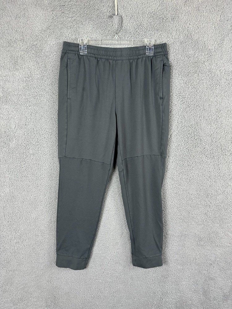Members Mark Luxe green joggers for men - elastic waist, pull-on design with stretch fabric & pockets - size large-image