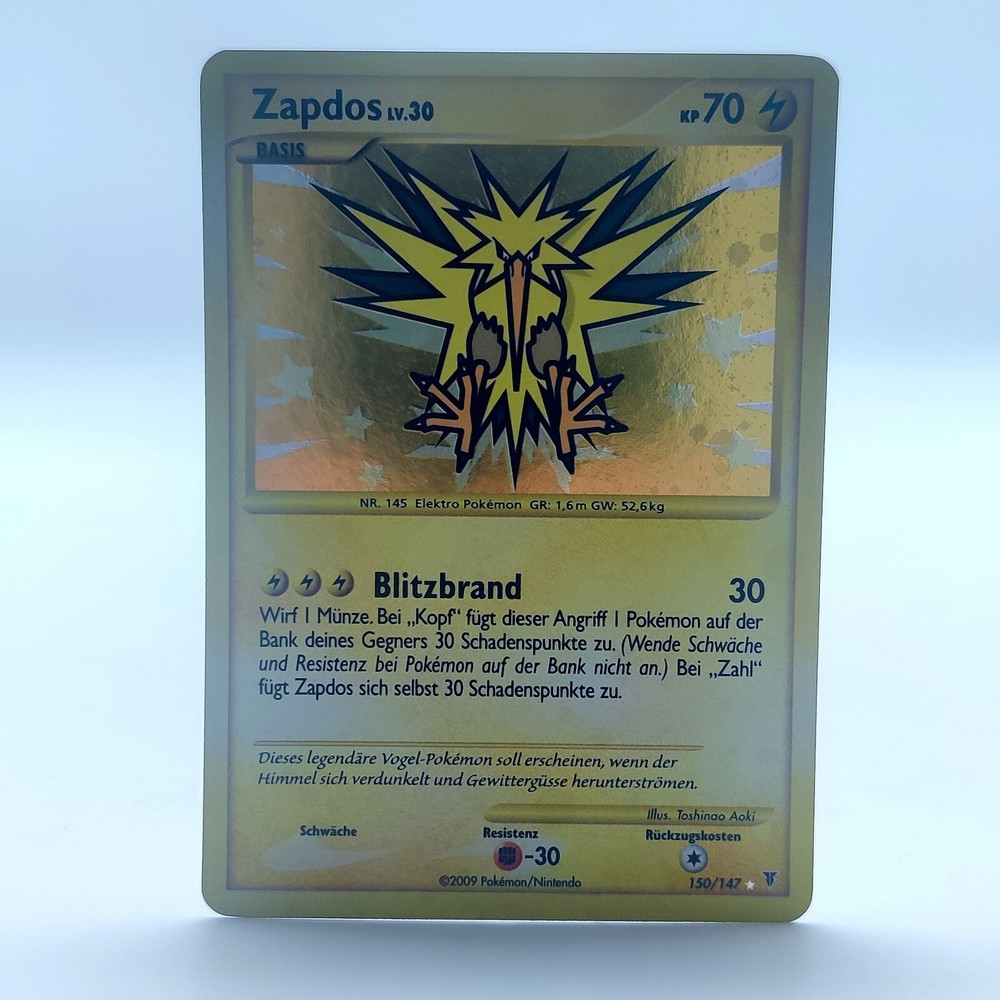 Holo Zapdos 150/147 Ultimate Winner Secret Rare German Pokemon TCG Card