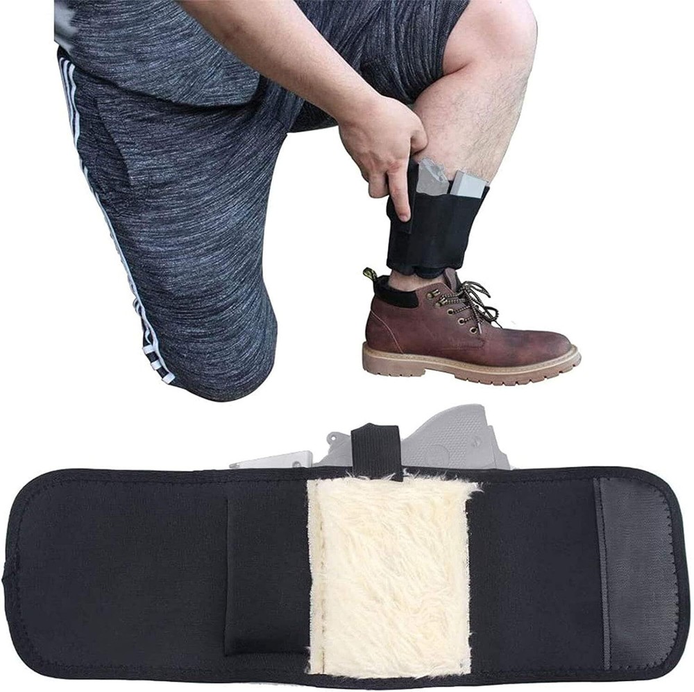 Neoprene Ankle Holster with Padding for Concealed Carry, Spare Magazine Pouch &