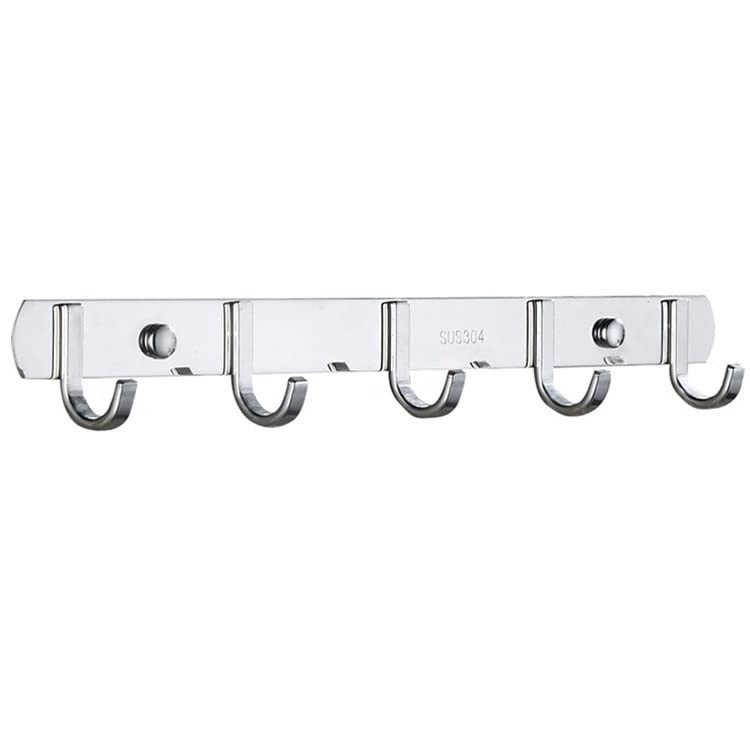 Stainless Steel Coat Rack Heavy Duty Wall Mounted Towel Hanger Modern Metal C...