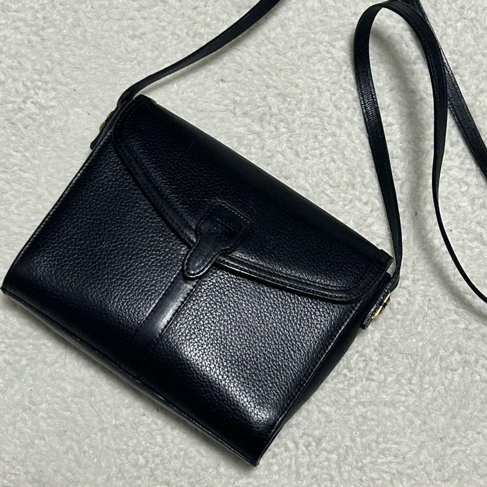 Burberry Shoulder Bag Nova Check Leather Black Authentic F10251697