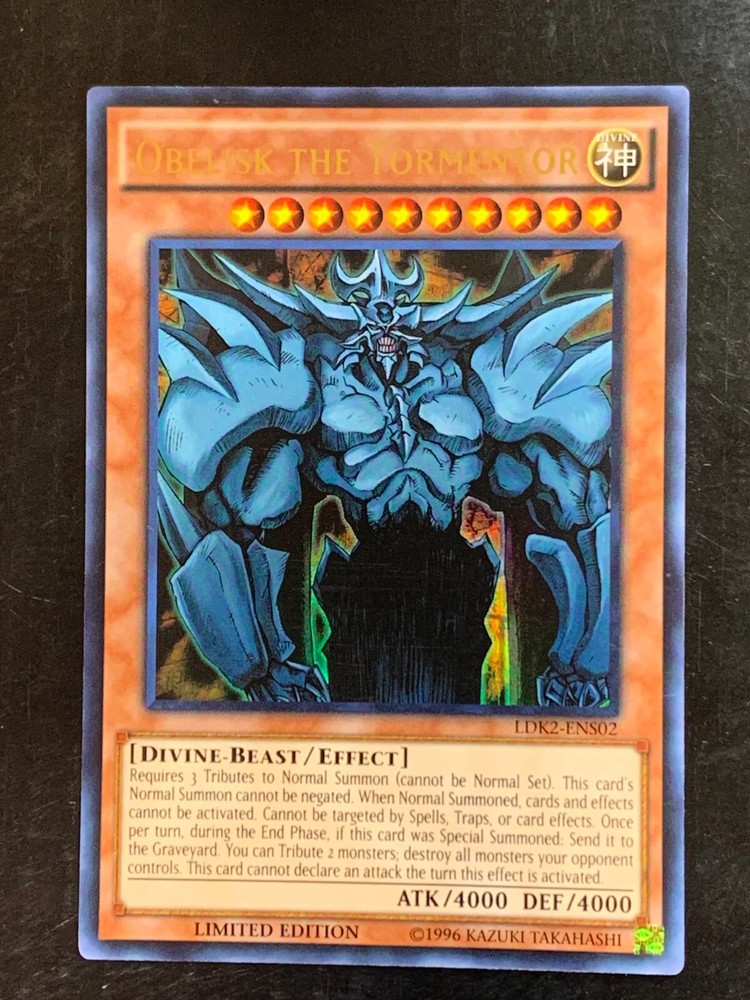 Obelisk the Tormentor LDK2-ENS02 Ultra Rare Limited Edition Yu-Gi-Oh Card by Konami
