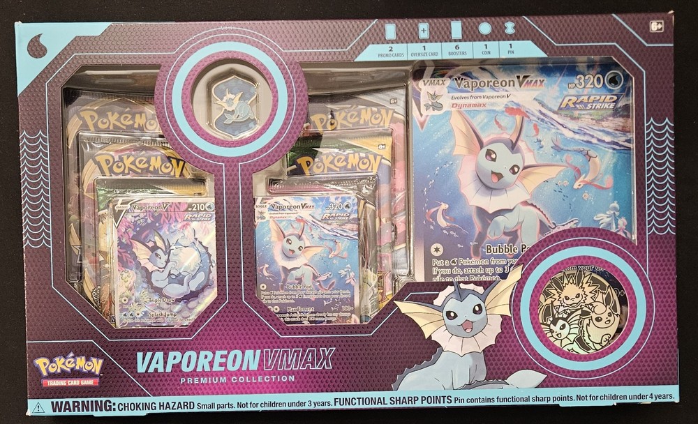 Pokémon Vaporeon VMAX Premium Collection New Factory Sealed Evolving Skies SWSH