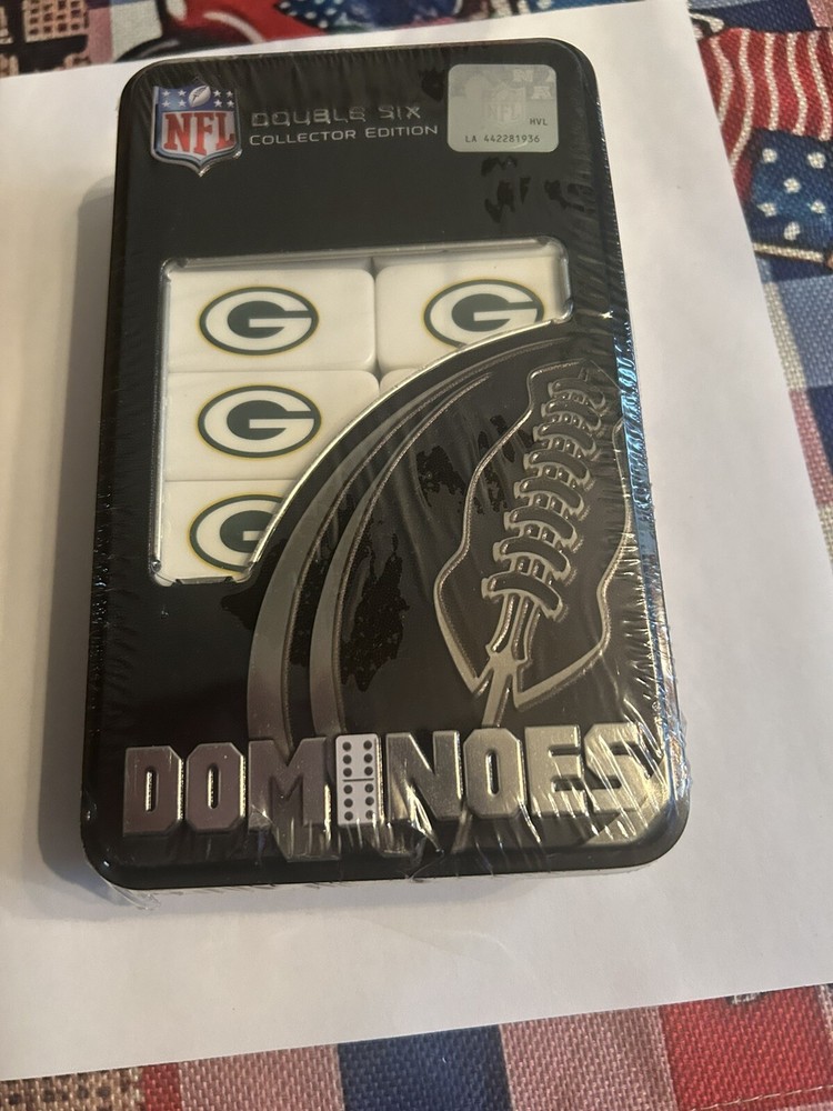 NFL Green Bay Packers Collector Edition Double Six Dominoes - New Sealed
