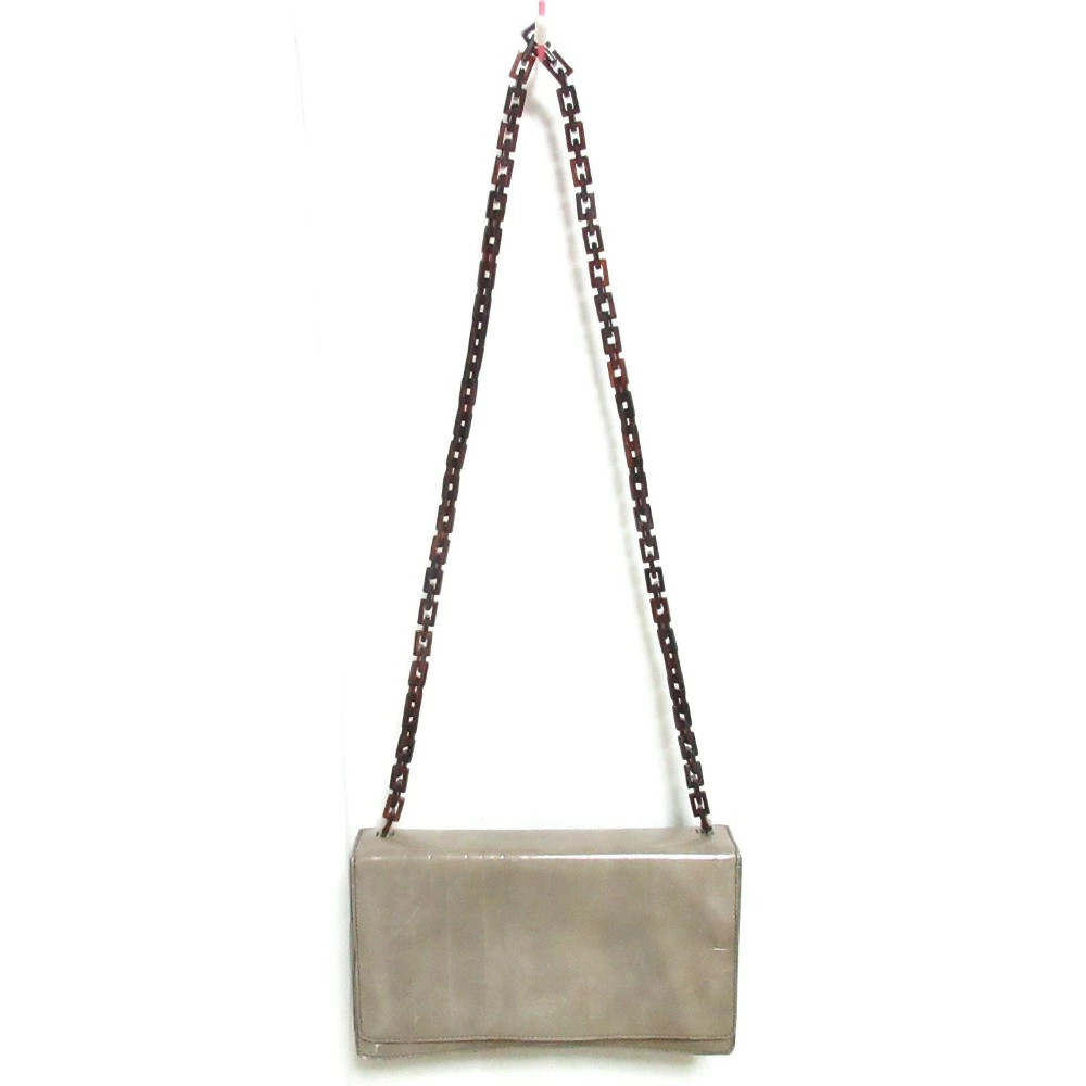 Prada Tortoiseshell Chain Crossbody Bag in Grey - Pre-Owned Shoulder Bag