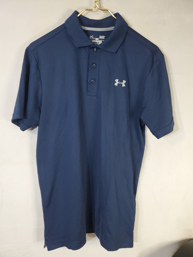 Under Armour Men's Heat Gear Polo Shirt Size Small Short Sleeve