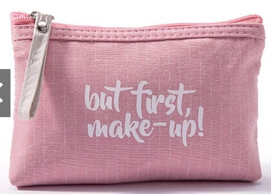 Handmade Cotton Makeup Bag Travel Zipper Pouch for Women