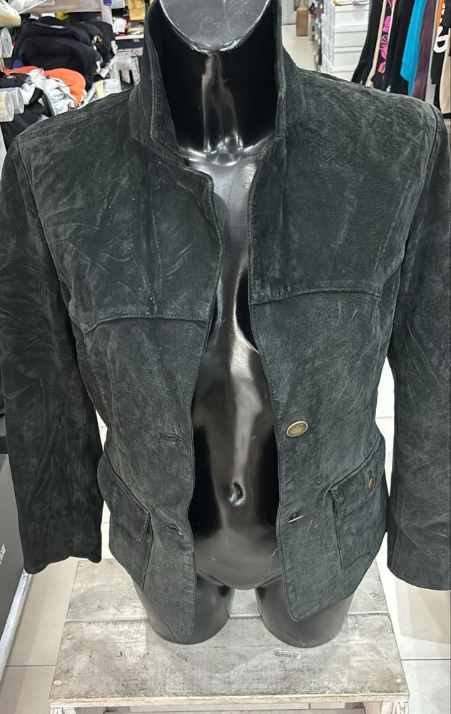 Vintage Motivi Black Leather Jacket for Women Size 44 LLD198