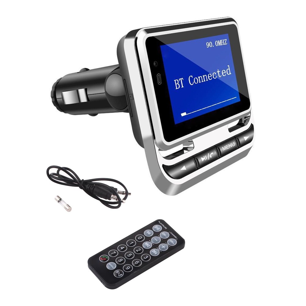 Bluetooth FM Transmitter with Cigarette Lighter Charger and Music Adapter