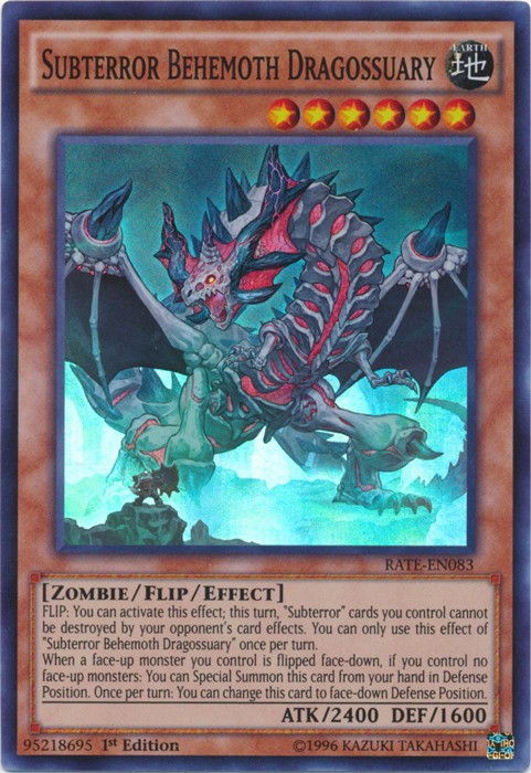 Subterror Behemoth Dragossuary RATE-EN083 Super Rare 1st Edition Near Mint Condition