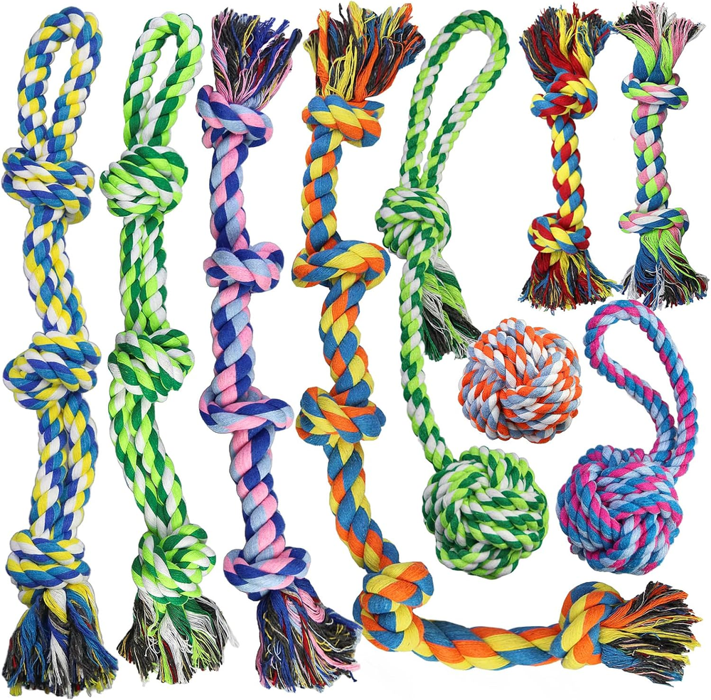 Large Dog Rope Toys for Aggressive Chewers, Dog Toys Set for Large and Medium Do