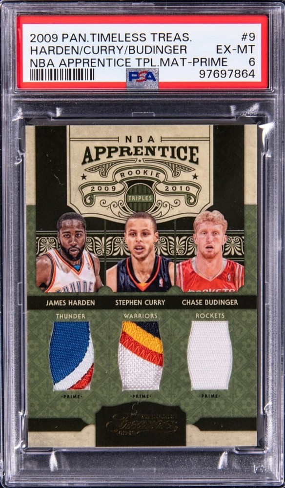 2009 Timeless Treasures Triple Materials Prime Stephen Steph Curry/ Harden /10