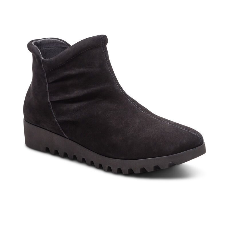 Aetrex Women's Zoey Orthopedic Ankle Boots - Leather Slip-on Arch Support Boot