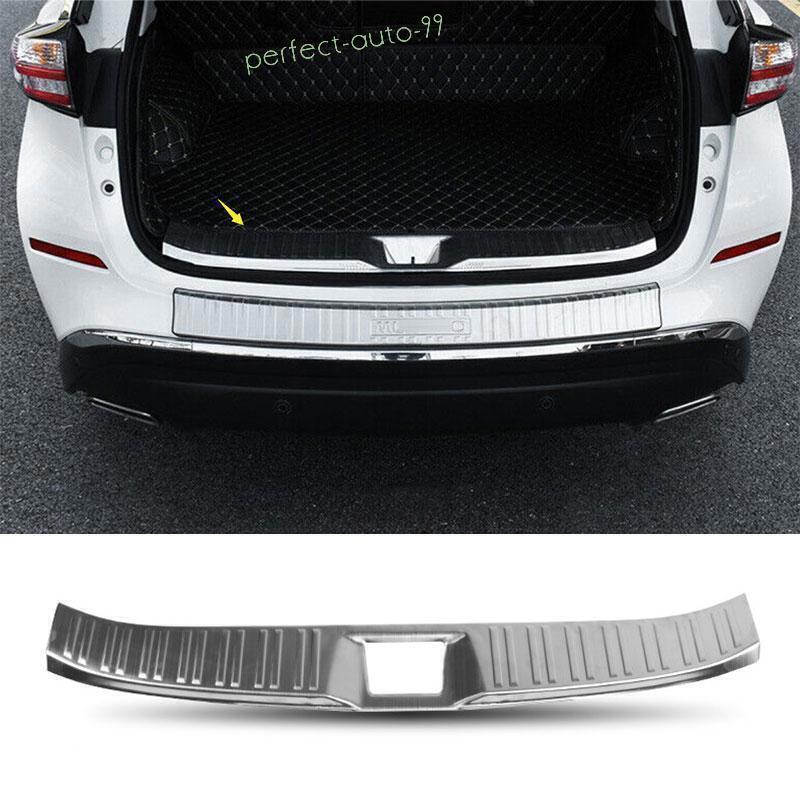 For Nissan Murano 15-24 Chrome Steel Inner Rear Bumper Protector Sill Plate Trim