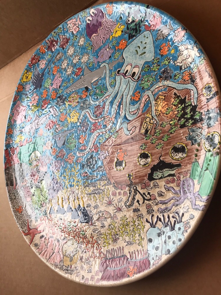 crazy Fish Wall Decoration Large Plate