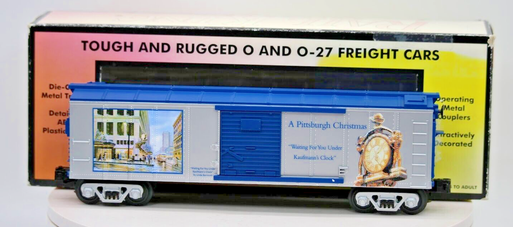 MTH O Scale Rail King 30-74131 Pittsburgh Holiday Box Car 1:48 Gauge NIB